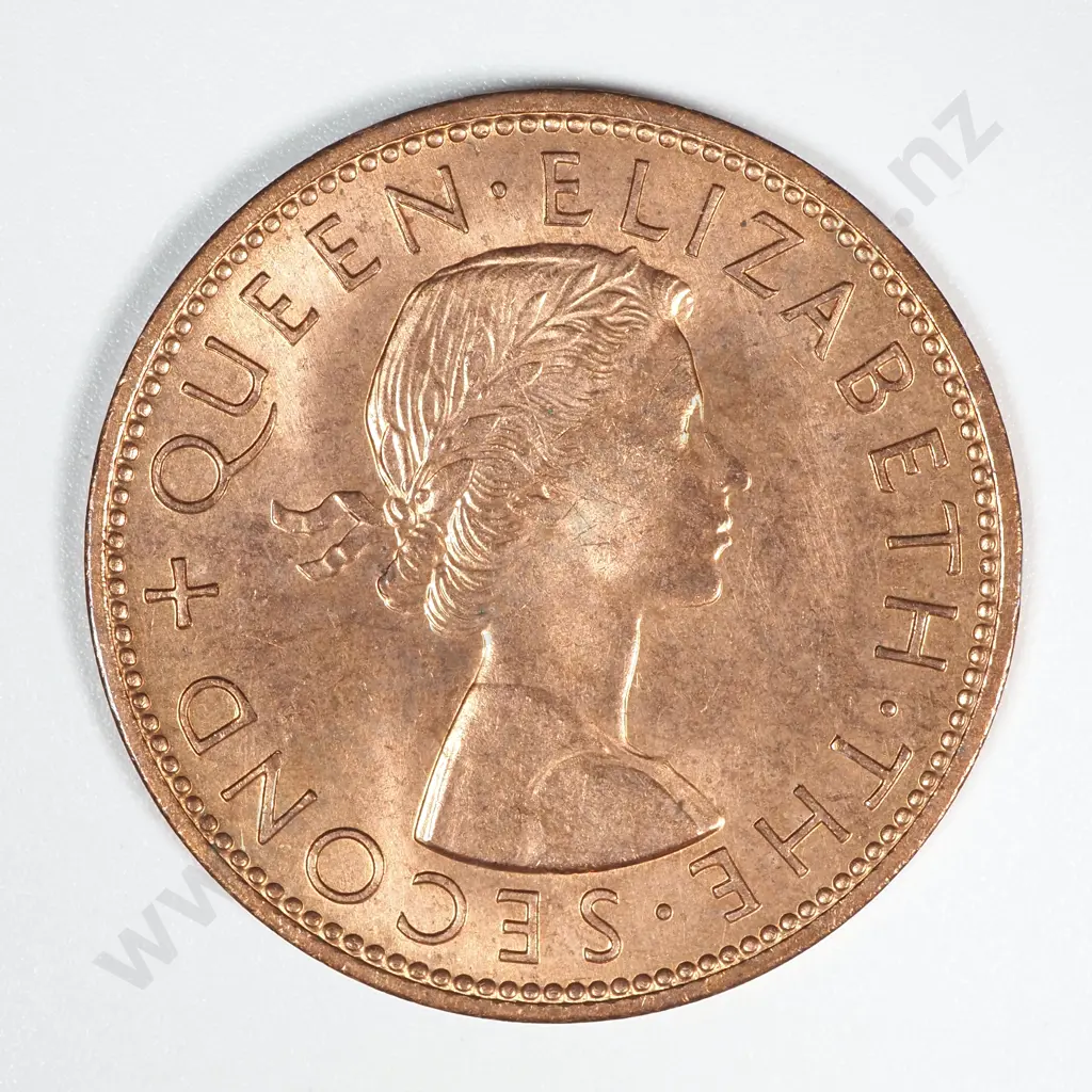 1959 New Zealand Penny BUNC Mint Lustre CV $30 Image 1++