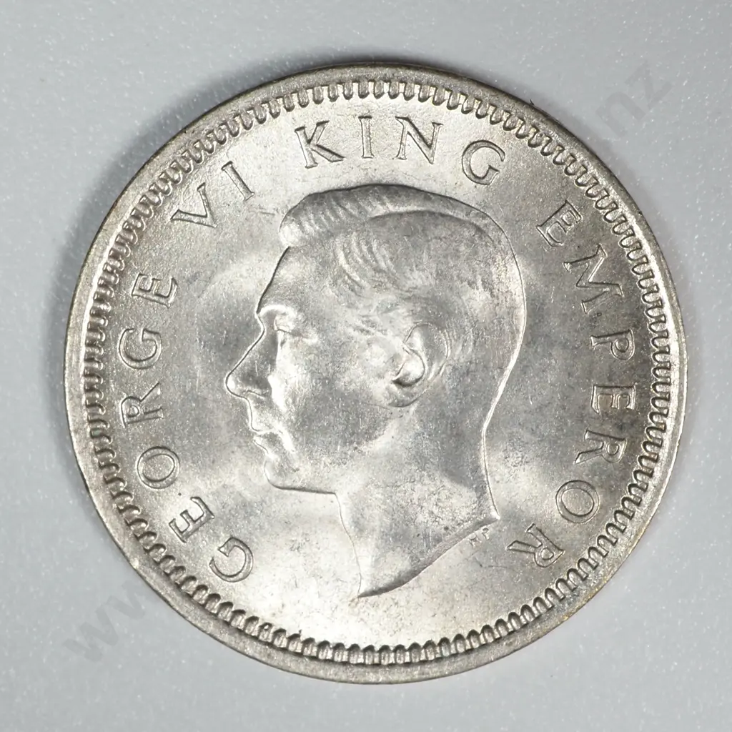 1943 New Zealand Threepence UNC CV $55 Image 1++