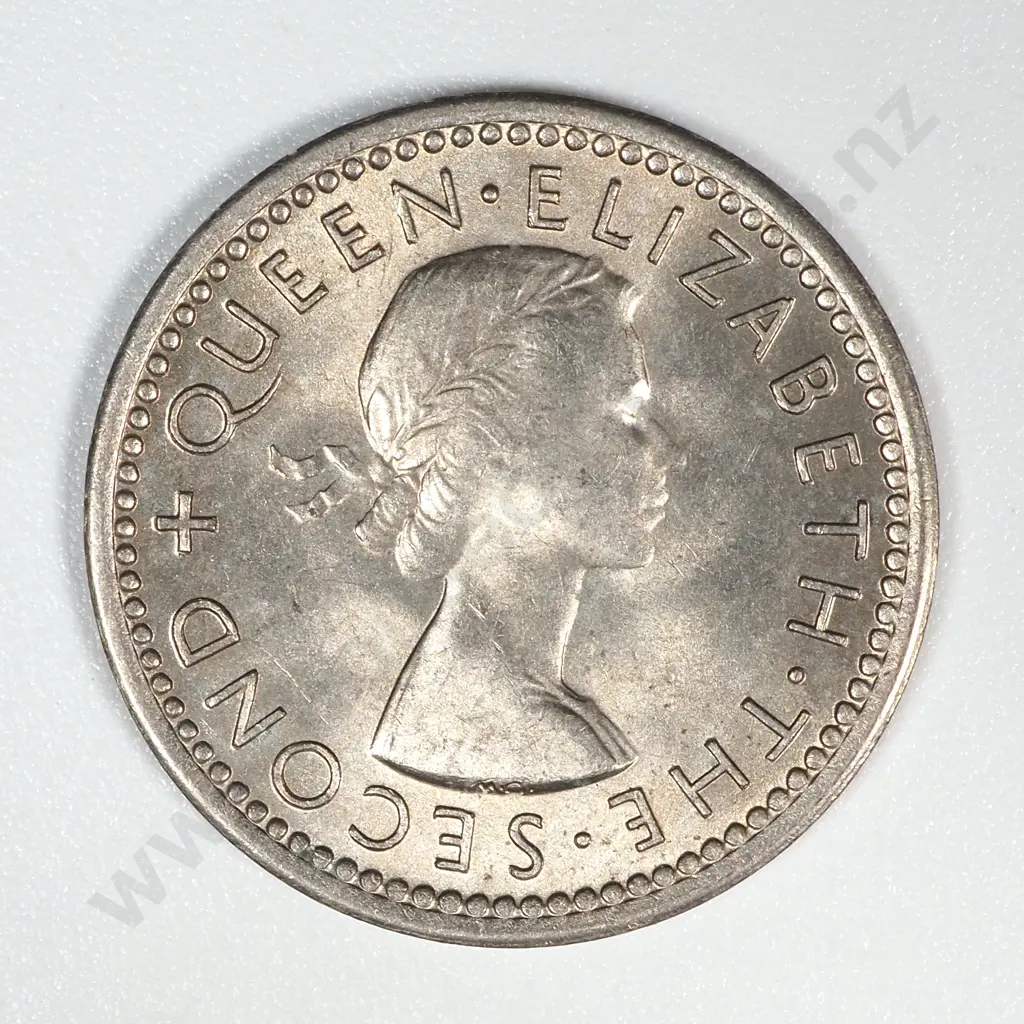 1955 New Zealand Threepence UNC CV $30 Image 1++