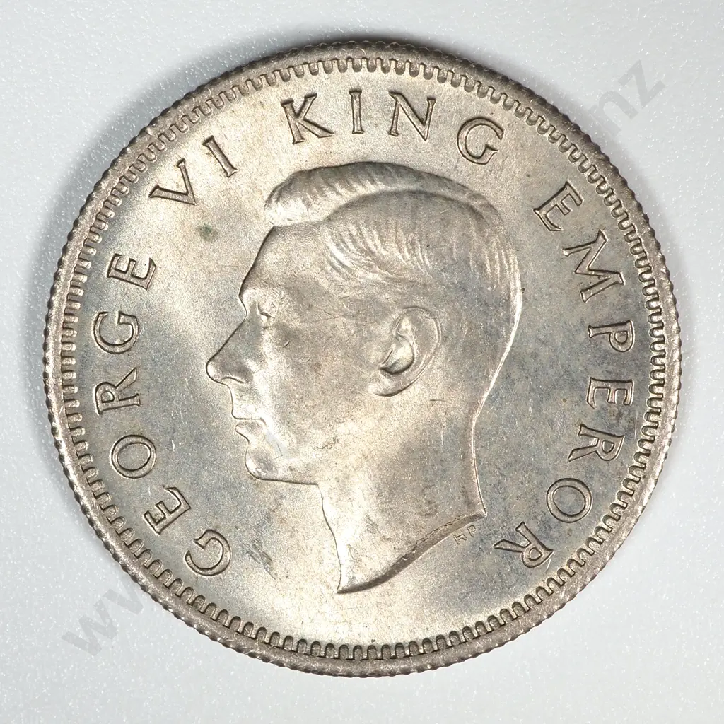 1947 New Zealand Sixpence AUNC CV $150 Image 1++