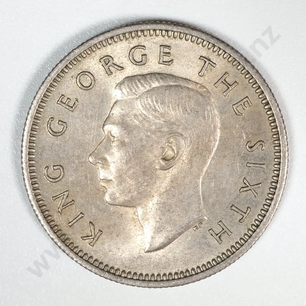 1950 New Zealand Sixpence EF CV $200 Image 1++