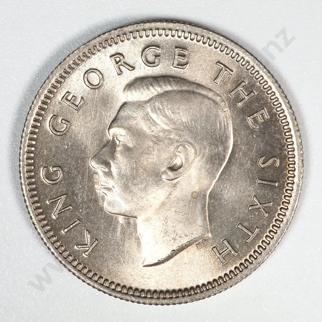 1952 New Zealand Sixpence UNC CV $100 Image 1++