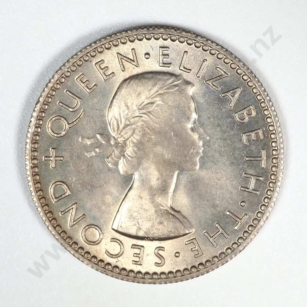 1953 New Zealand Sixpence UNC CV $50 Image 1++