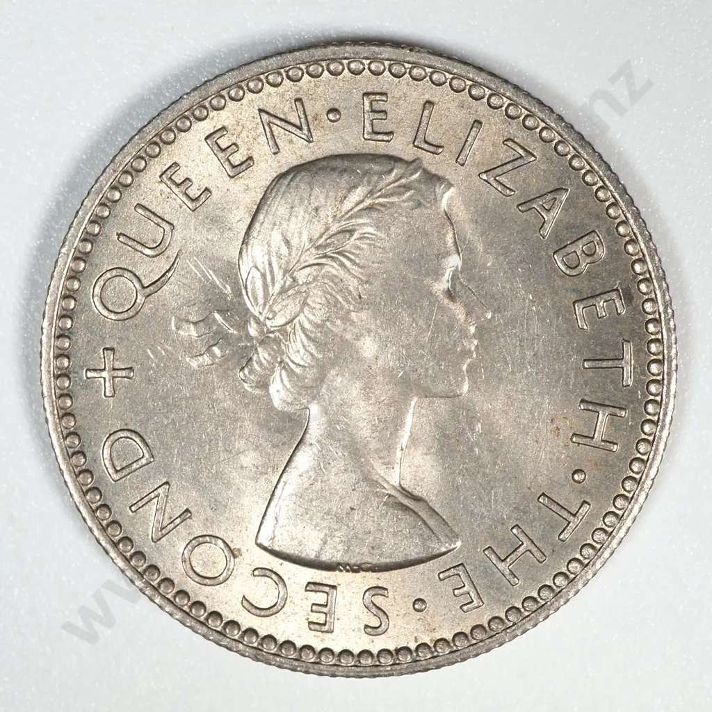 1955 New Zealand Sixpence UNC CV $60 Image 1++