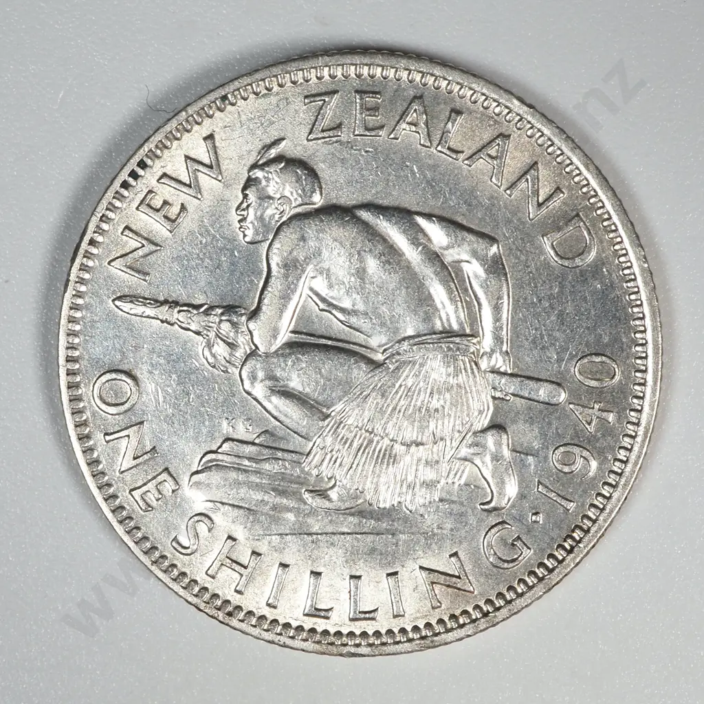1940 New Zealand Shilling EF CV $80 Image 1++