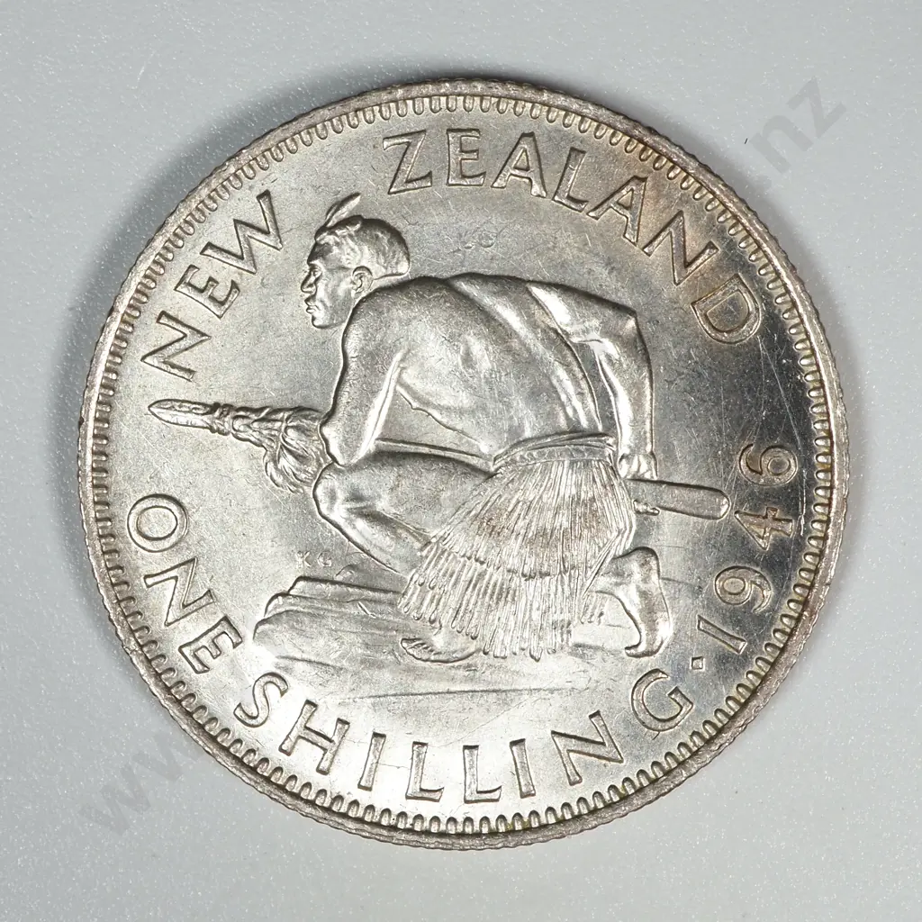 1946 New Zealand Shilling UNC CV $225 Image 1++