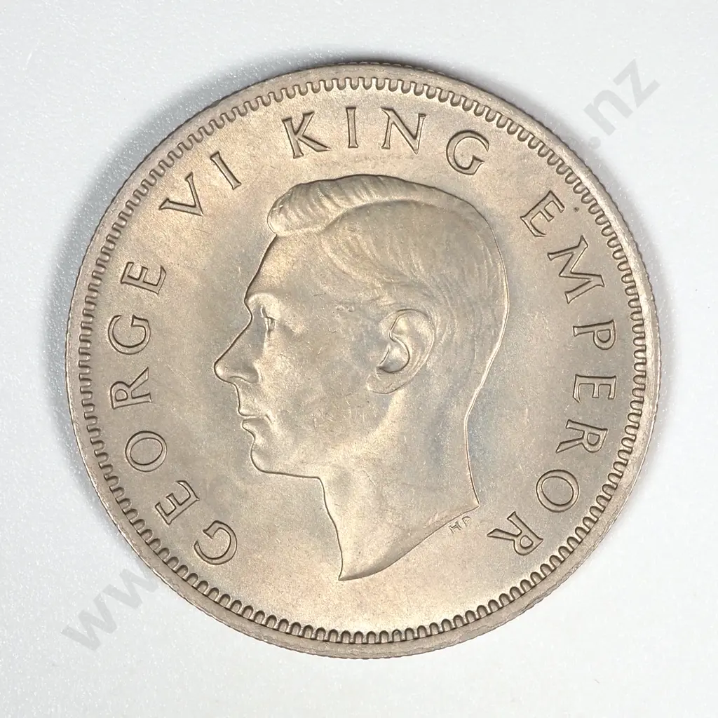 1947 New Zealand Shilling AUNC CV $175 Image 1++