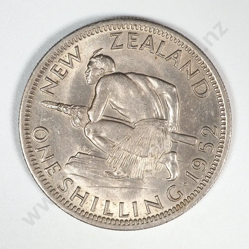 1952 New Zealand Shilling EF CV $65 Image 1++