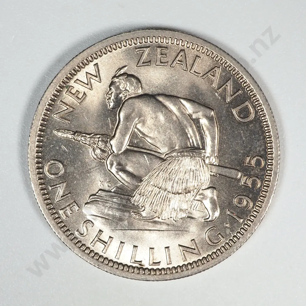 1955 New Zealand Shilling BUNC CV $600 Image 1++