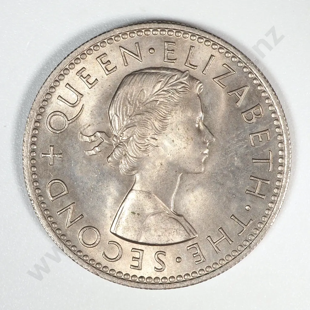 1957 New Zealand Shilling UNC CV $70 Image 1++