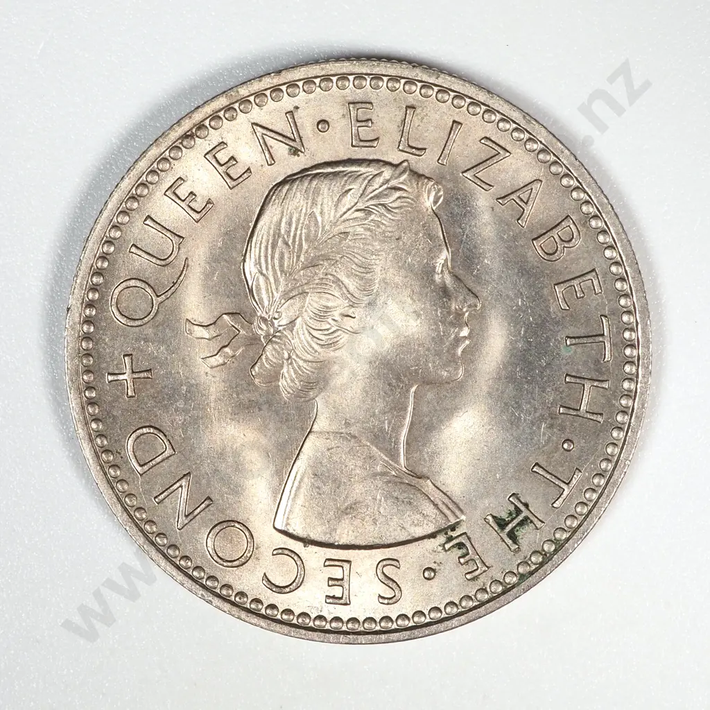 1958 New Zealand Shilling UNC CV $60 Image 1++