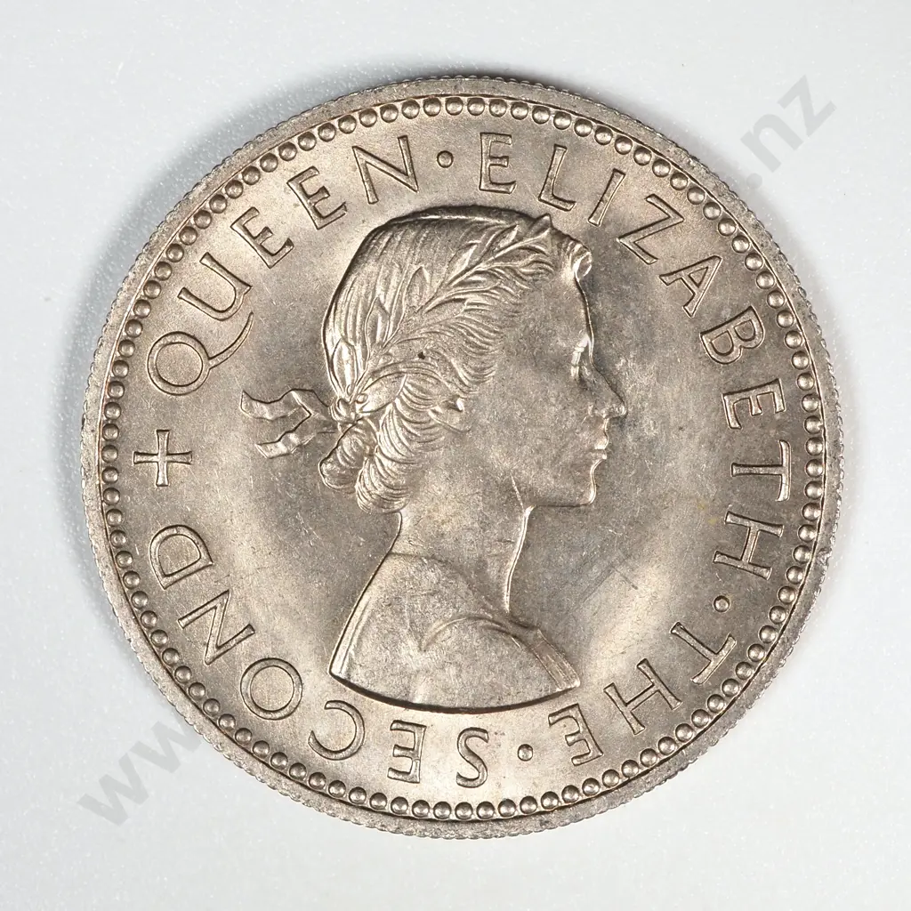 1960 New Zealand Shilling UNC CV $75 Image 1++