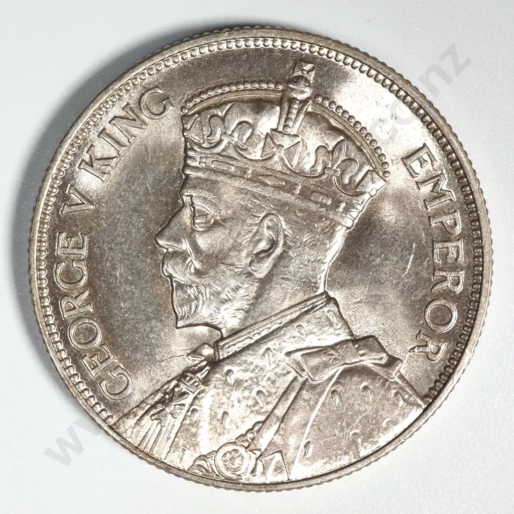 1933 New Zealand Florin UNC CV $750 Image 1++