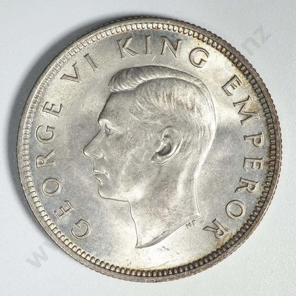 1937 New Zealand Florin UNC CV $450 Image 1++