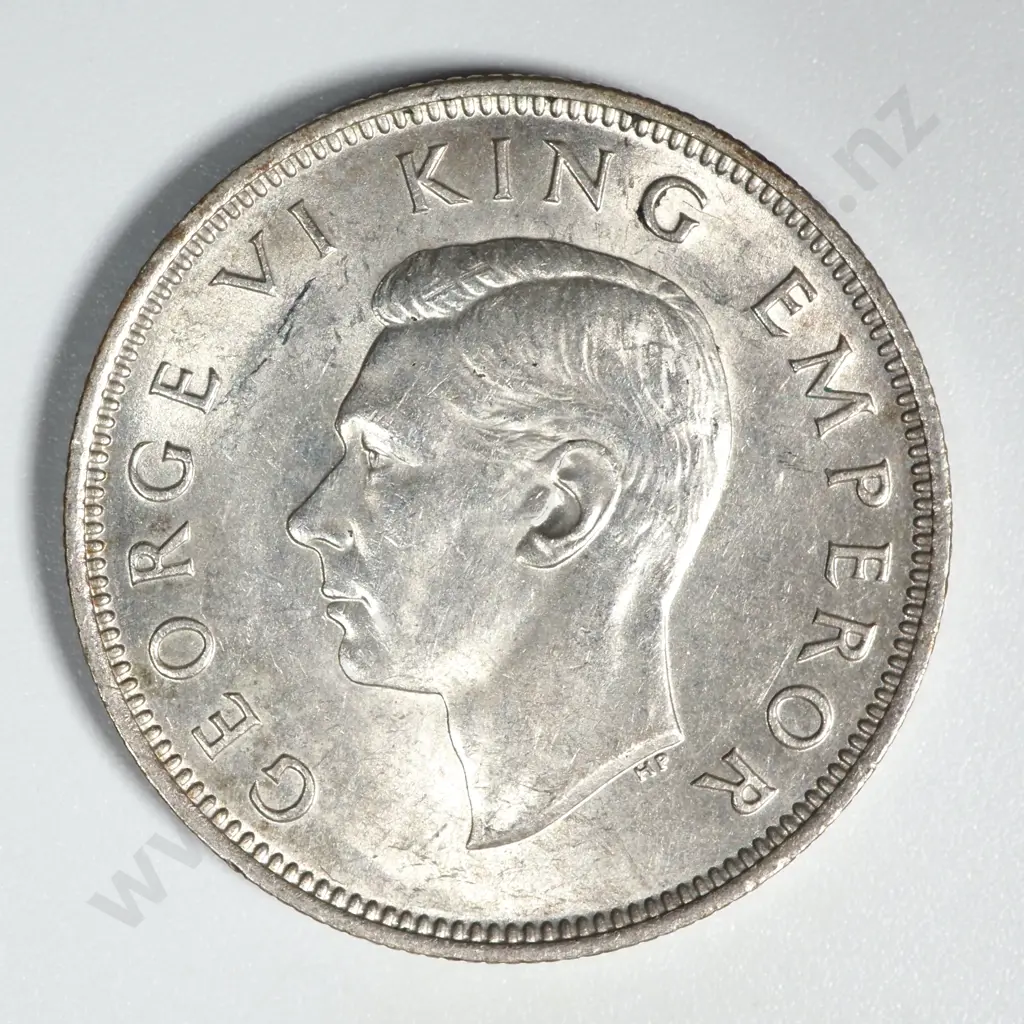 1942 New Zealand Florin AUNC CV $275 Image 1++