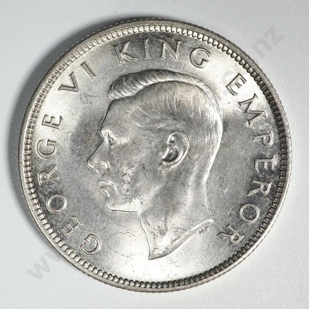 1943 New Zealand Florin UNC CV $400 Image 1++