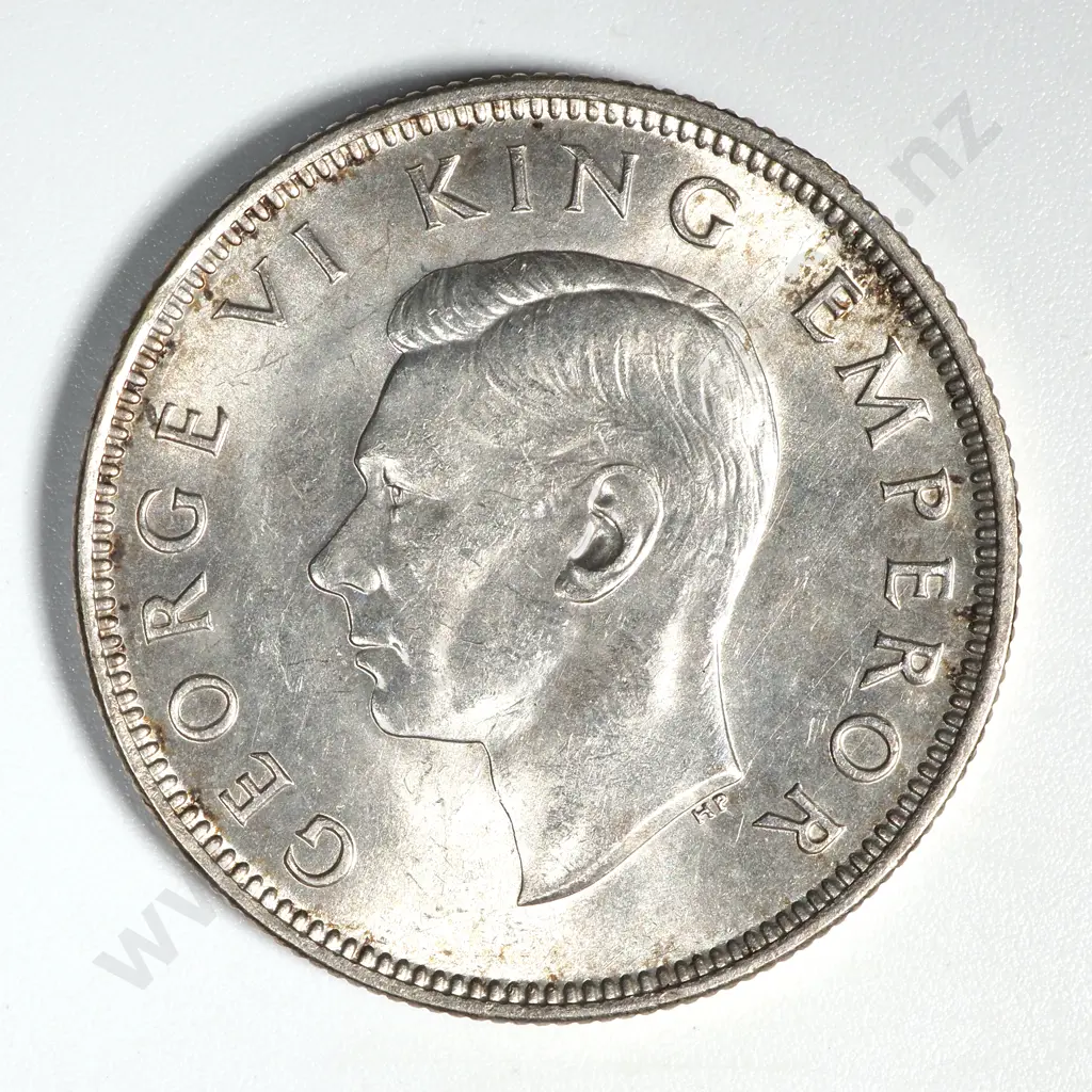 1944 New Zealand Florin AUNC CV $500 Image 1++
