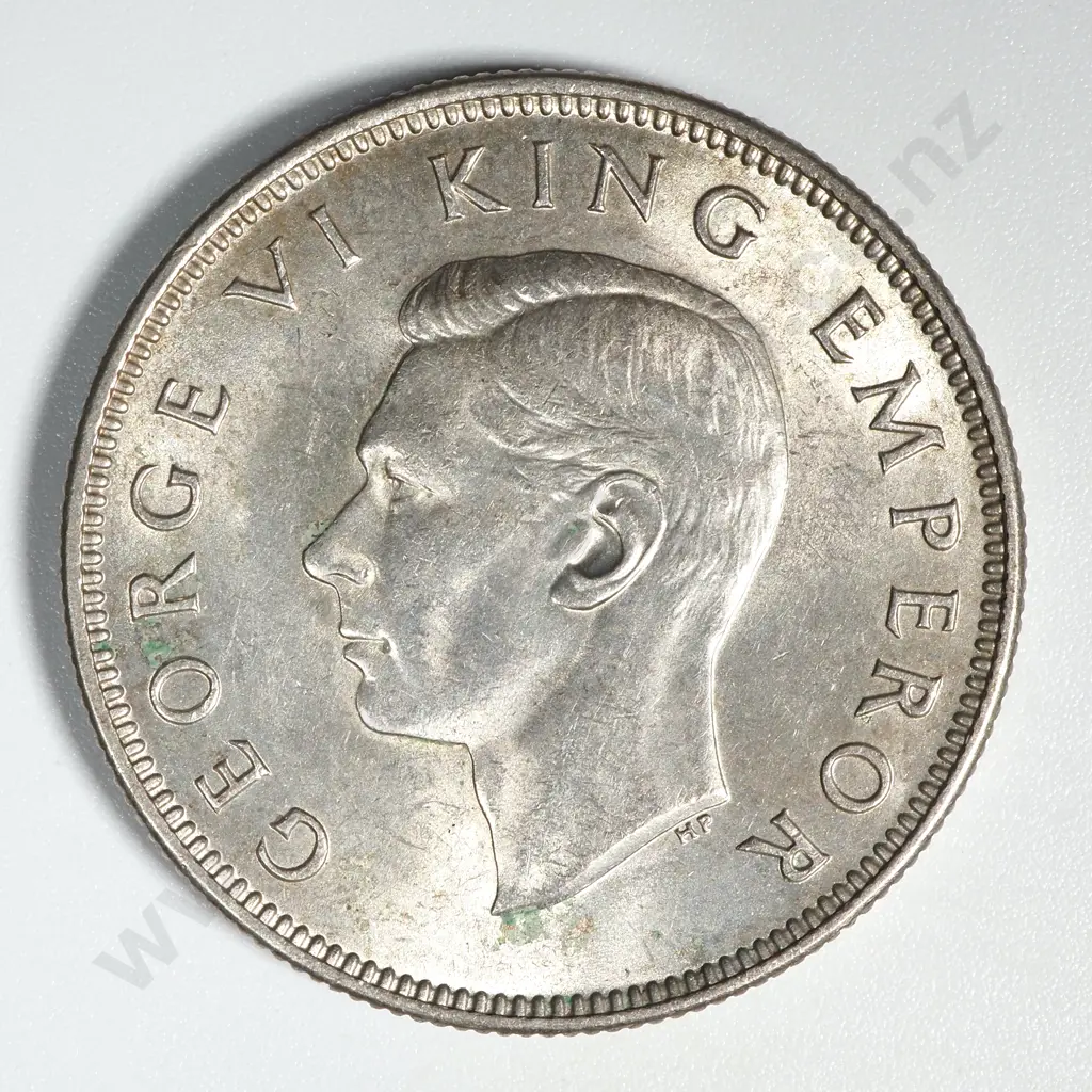 1945 New Zealand Florin AUNC CV $200 Image 1++