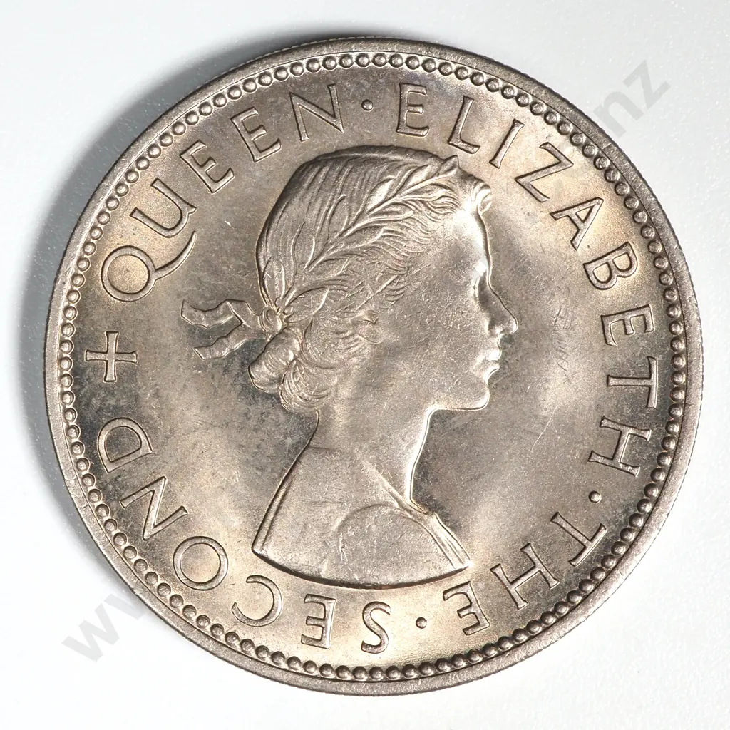 1963 New Zealand Florin UNC CV $45 Image 1++