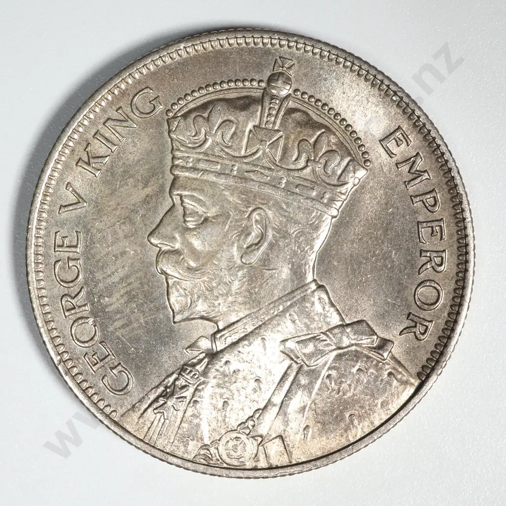 1934 New Zealand Half Crown  AUNC CV $300 Image 1++