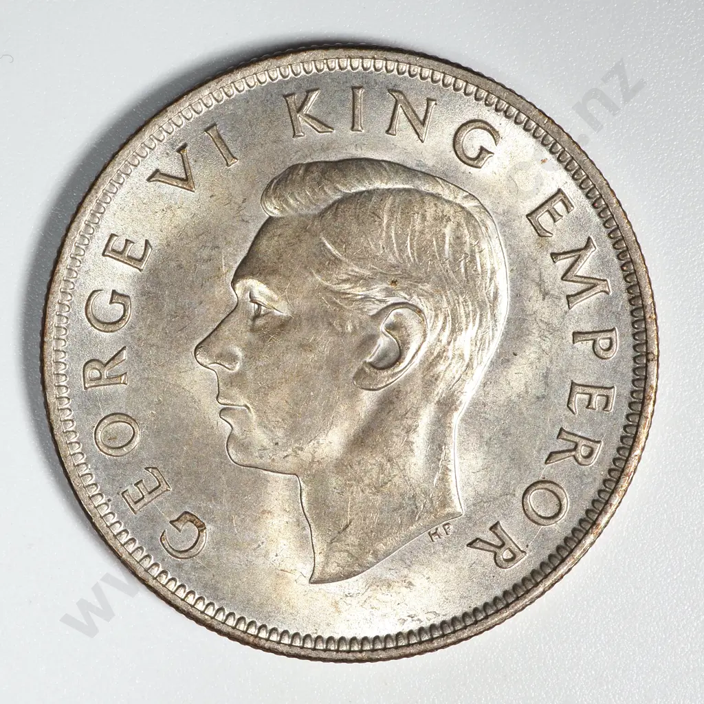 1937 New Zealand Half Crown  AUNC CV $300 Image 1++