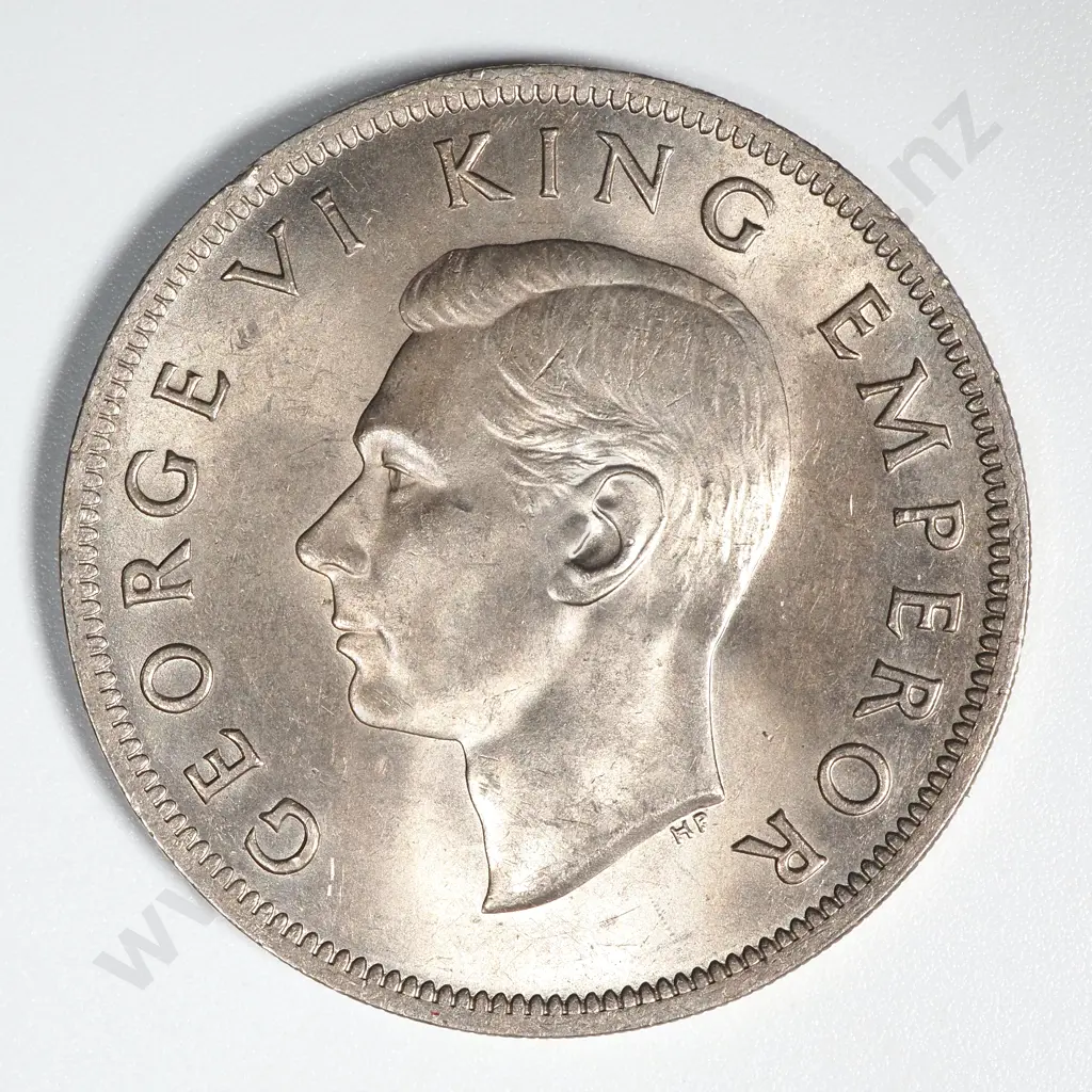1947 New Zealand Half Crown UNC CV $650 Image 1++