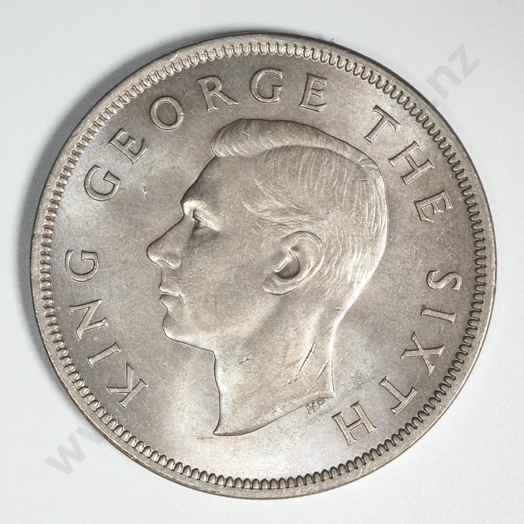 1948 New Zealand Half Crown AUNC CV $275 Image 1++