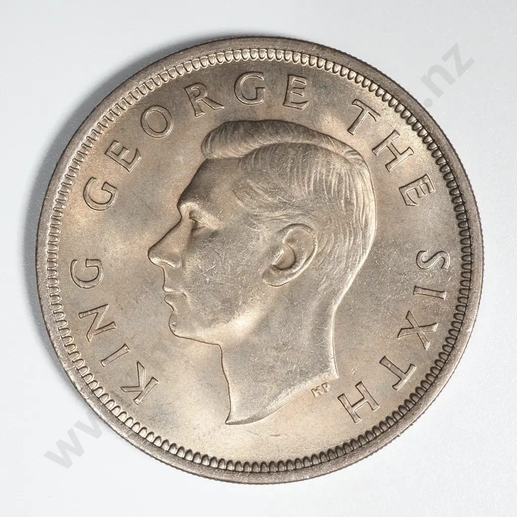 1951 New Zealand Half Crown UNC CV $80 Image 1++