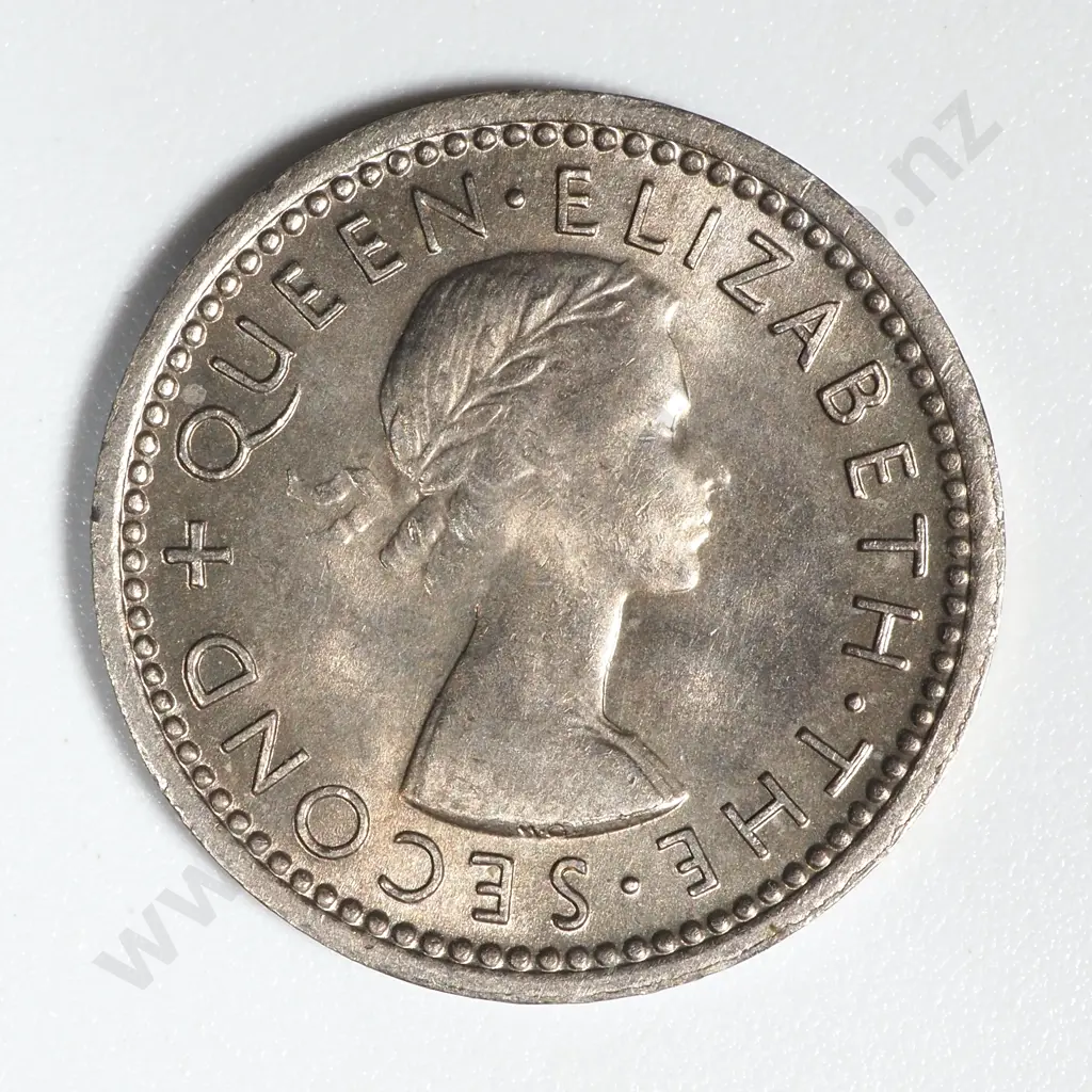 1956 New Zealand No Shoulder Strap Coin AUNC CV $450 Image 1++
