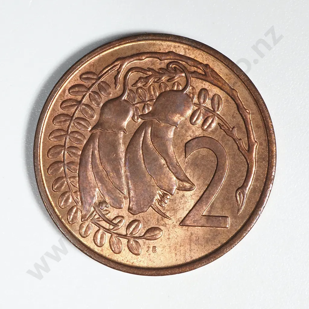 New Zealand Bahamas 2 Cents Mule Coin AUNC CV $150 Image 1++