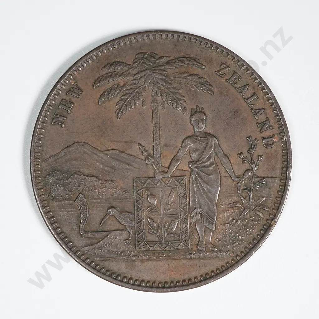 1881 New Zealand One Penny Trade Token Milner & Thompson Christchurch: Lampard 334b Image 1++