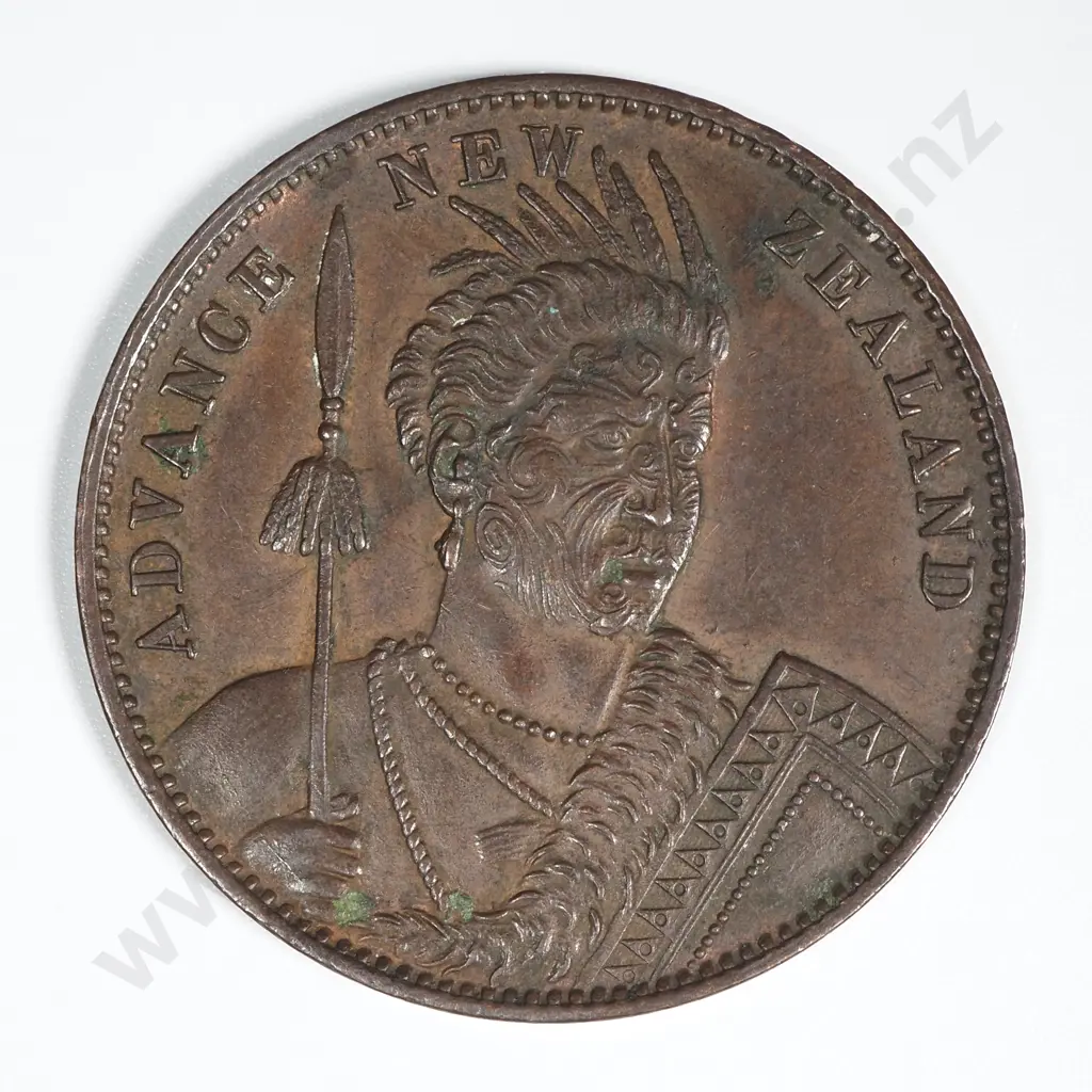 1881 New Zealand One Penny Trade Token Milner & Thompson Christchurch: Lampard 334b Image 1++