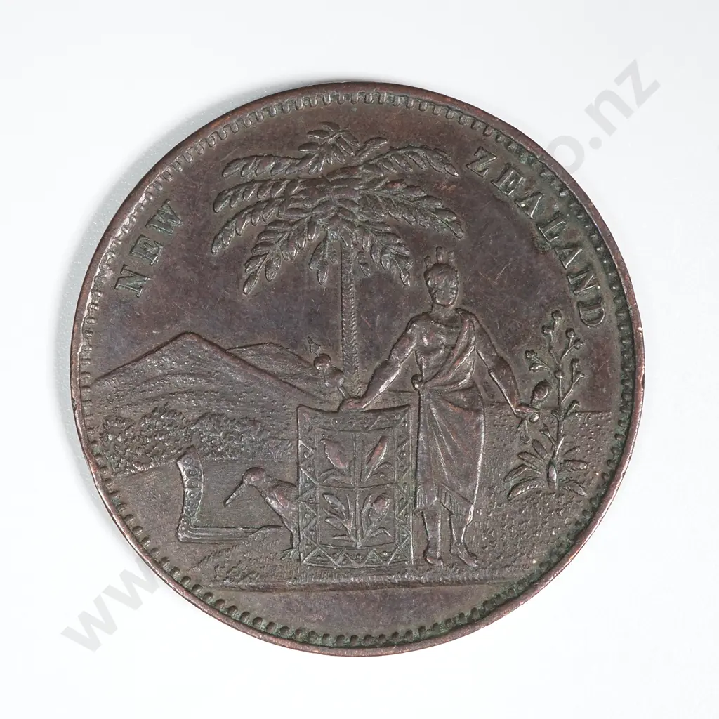 1881 New Zealand One Penny Trade Token Milner & Thompson Christchurch: Lampard 334f Image 1++