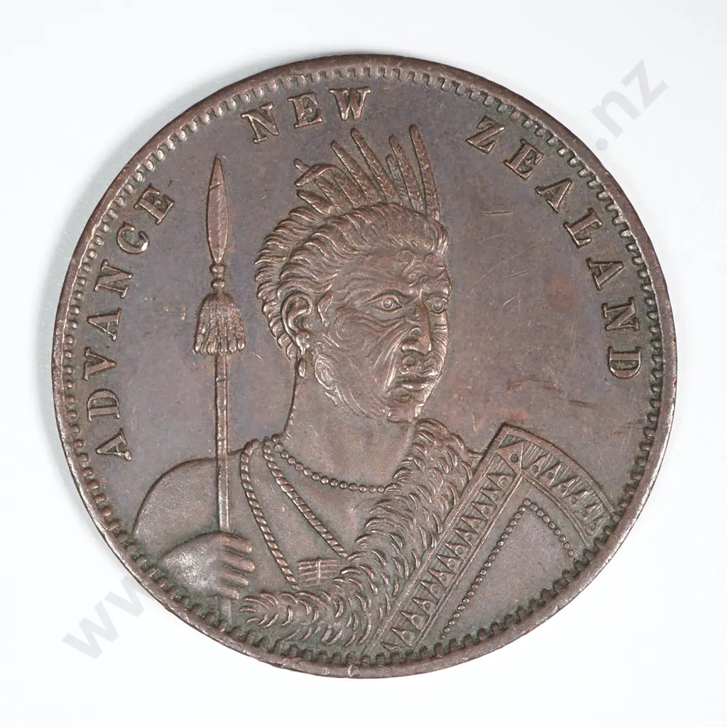 1881 New Zealand One Penny Trade Token Milner & Thompson Christchurch: Lampard 334g Image 1++