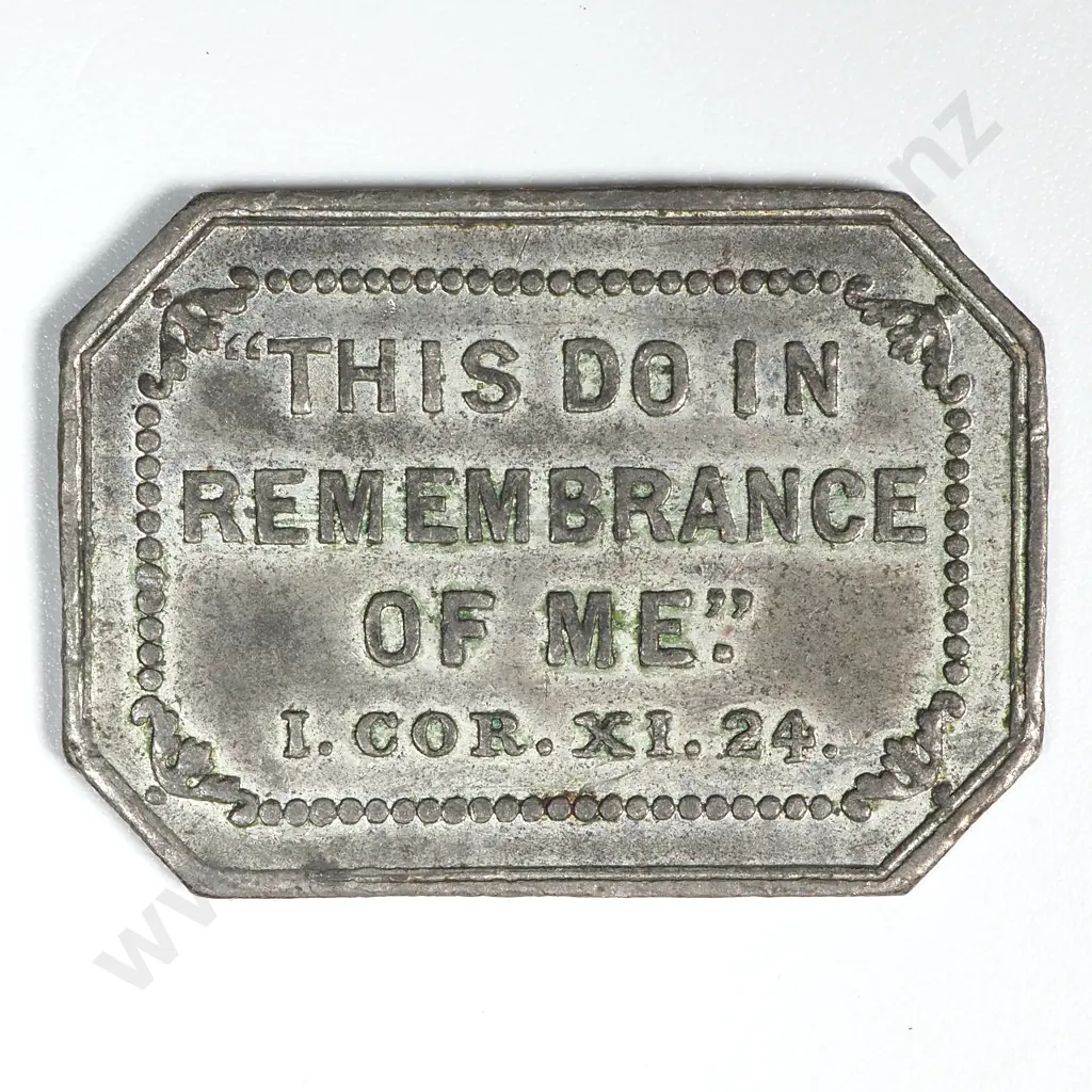 1860's Dunedin St Andrews Church Communion Token Image 1++