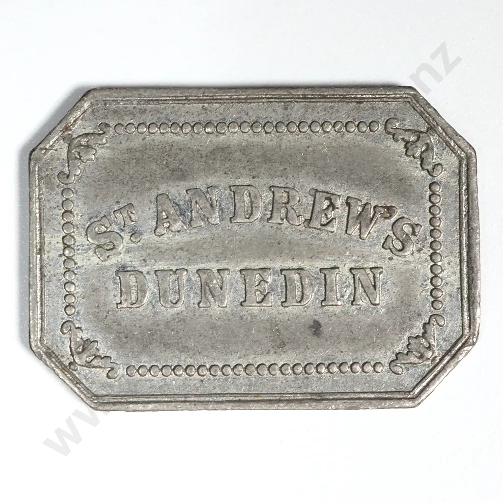 1860's Dunedin St Andrews Church Communion Token Image 1++