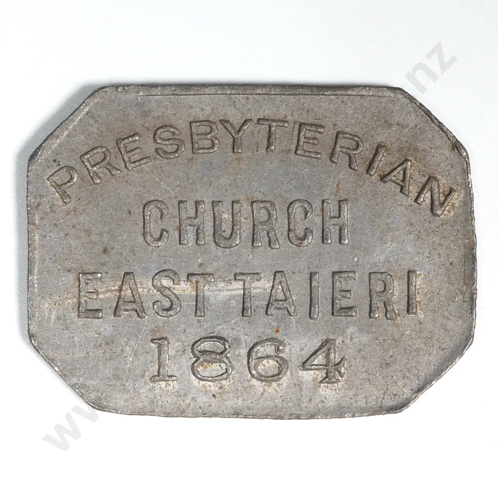 1860's Dunedin East Taieri Otago Presbyterian Church Communion Token Image 1++
