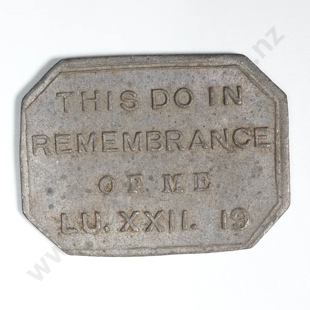 1860's Dunedin East Taieri Otago Presbyterian Church Communion Token Image 1++