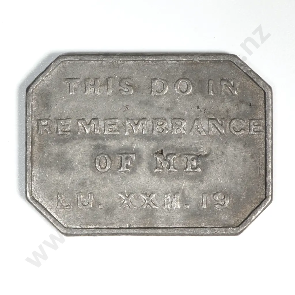 1864 Dunedin Waihola Otago Presbyterian Church Communion Token Image 1++
