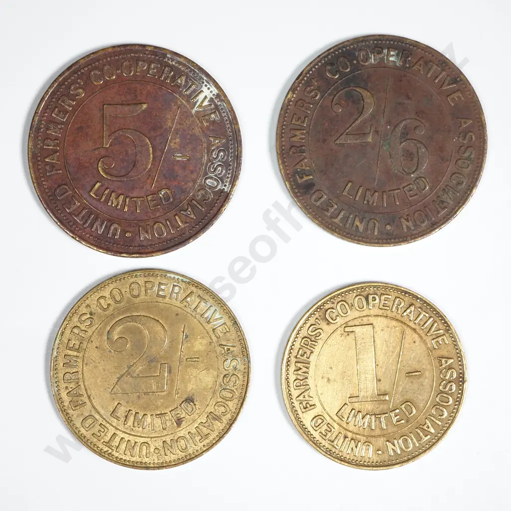 Four Untied Farmesr Co-Op Association Tokens CV $48 Image 1++