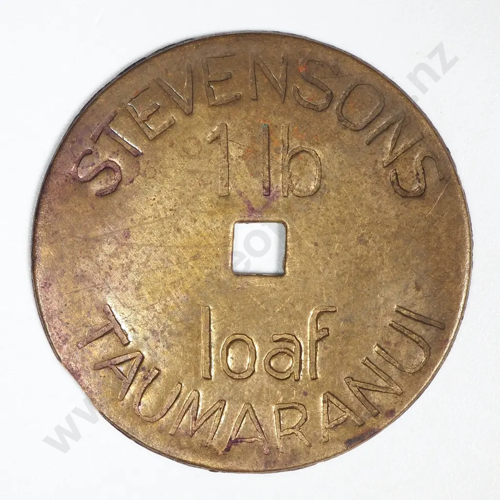 New Zealand Stevensons Taumarunui 1lb Loaf Bread Token CV$300 Image 1++
