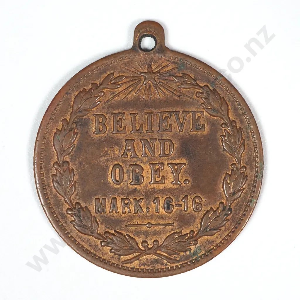1910 New Zealand Church of Christ Conference in Gilt Metal: Morel 1910/2 Image 1++