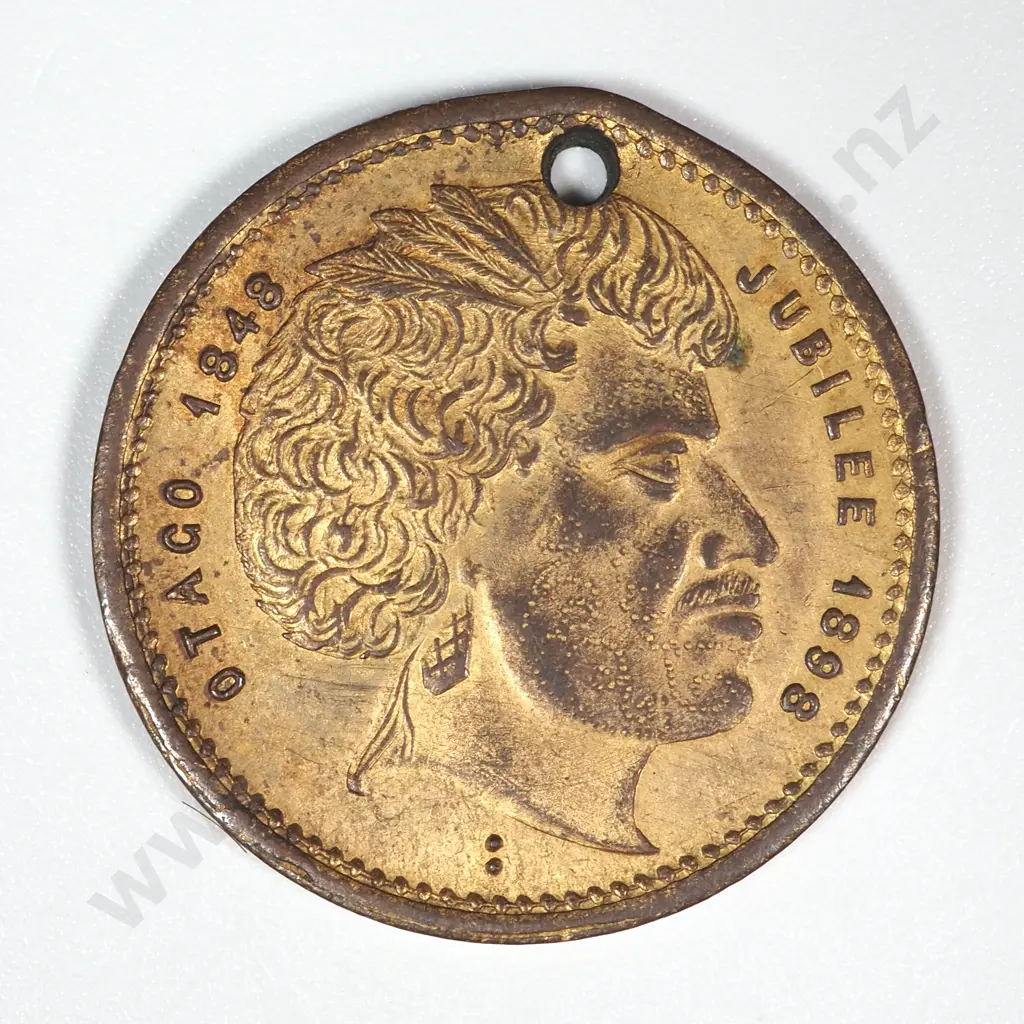 1898 Otago Province Golden Jubilee Gilt Medal: Morel 1887/3 Image 1++