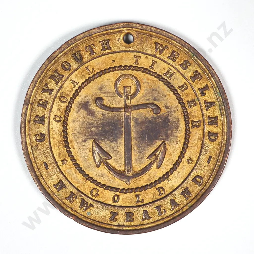 1900/01 Greymouth Westland Centennial Gilt Medal: Morel 1900-01/1 Image 1++