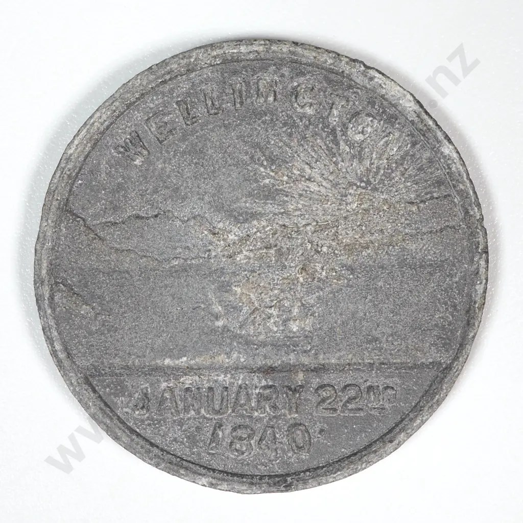 1890 New Zealand 50th Anniversary Lead Medal: Morel 1890/6 Image 1++