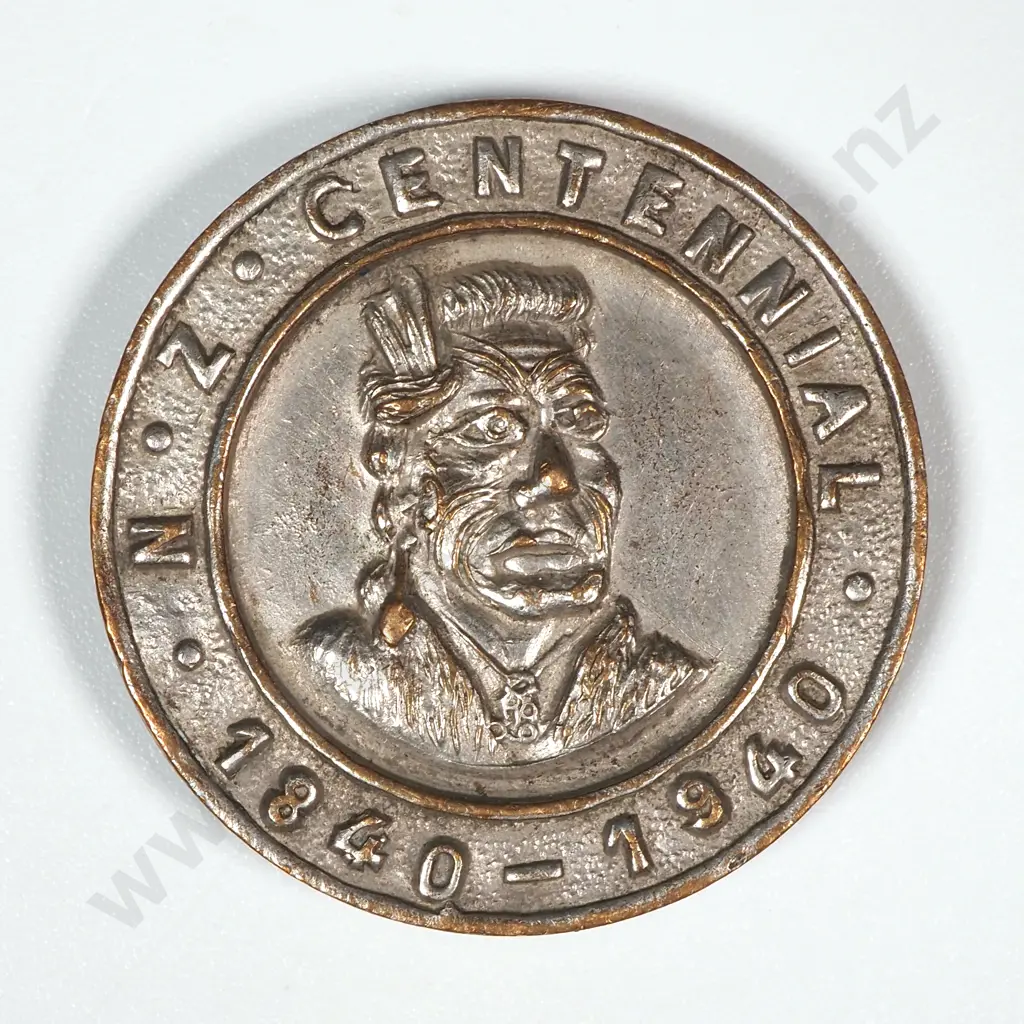 1940 New Zealand Centennial Silvered Medal Lpael Back> Morel 1940/4 (4 to 10 Known) Image 1++