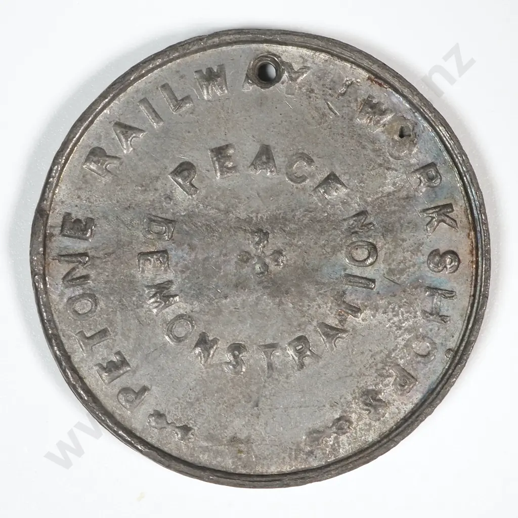 1902 New Zealand Petone Boer War Peace Medal From the Petone Railway Workshops: Morel 1902/2 Image 1++