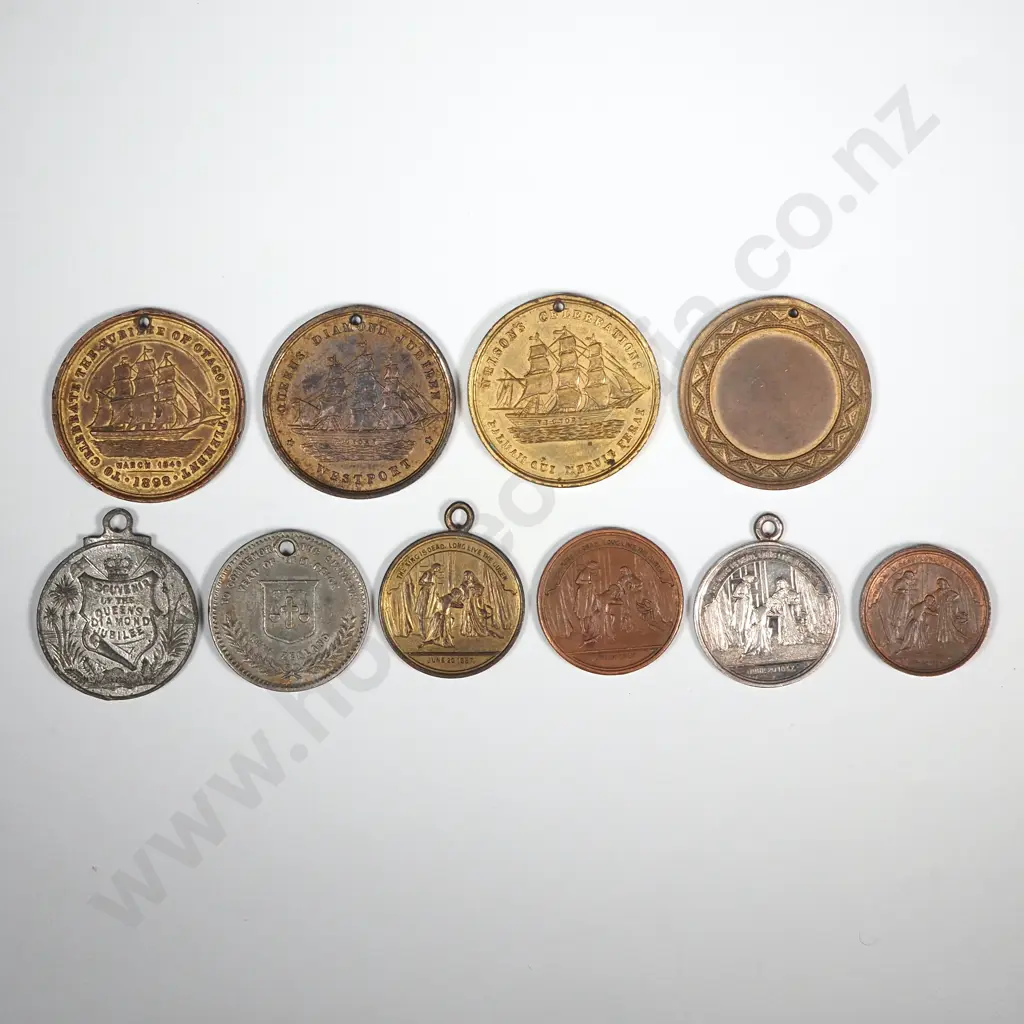 Ten 1897 New Zealand Queen Victorias Diamond Jubilee Medals Image 1++