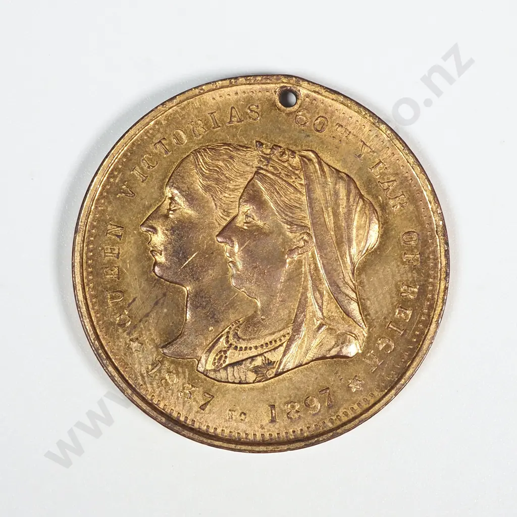 10 1897 New Zealand Nelson Queen Victoria Diamond Jubilee Medals Image 1++