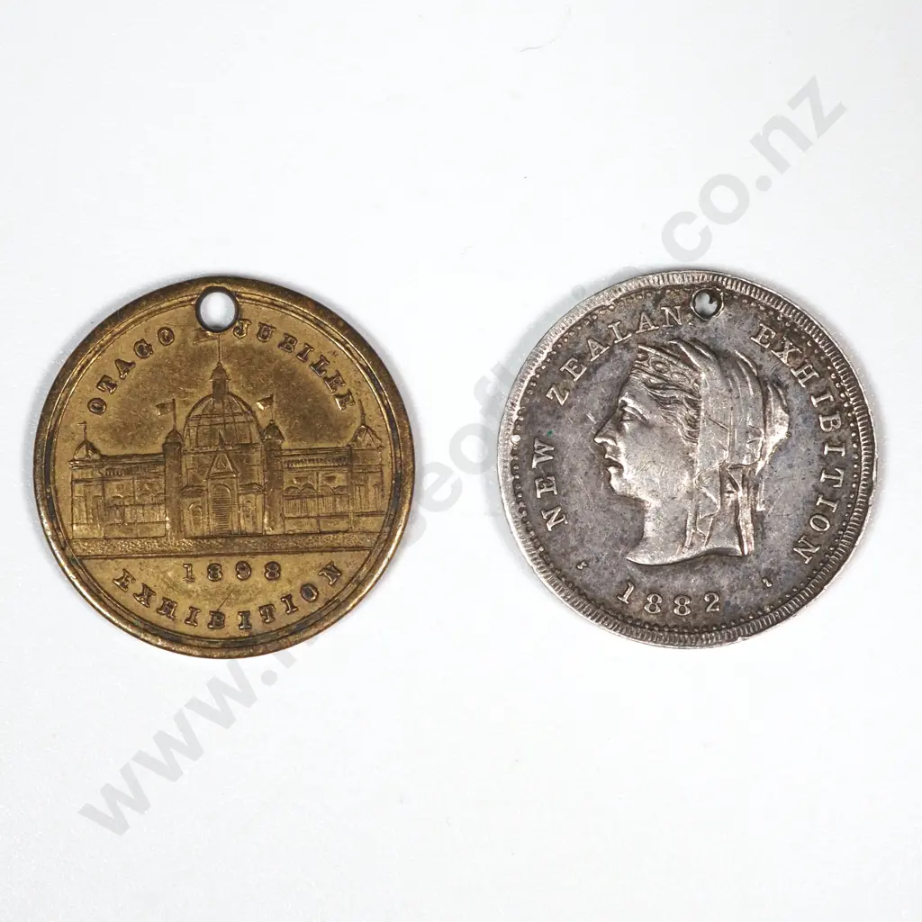 Two 1898 Otago Jubilee Exhibition Medals Image 1++